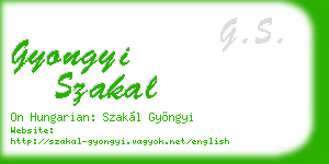 gyongyi szakal business card
